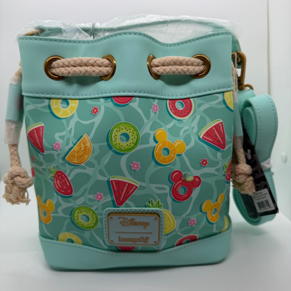 NWT Loungefly Disney Mickey Beach Fun Bucket Crossbody Bag